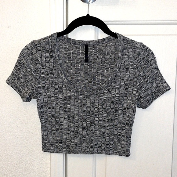 Crop top (heather grey) - Picture 1 of 3